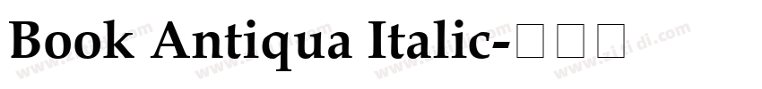 Book Antiqua Italic字体转换